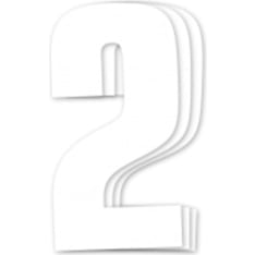 Blackbird kilpanumerot valkoinen 3kpl/srj 16x7,5cm #2