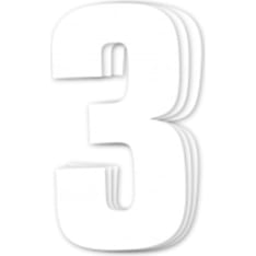 Blackbird kilpanumerot valkoinen 3kpl/srj 16x7,5cm #3