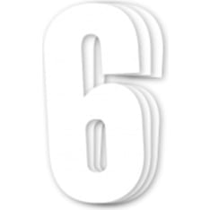 Blackbird kilpanumerot valkoinen 3kpl/srj 13x7cm #6