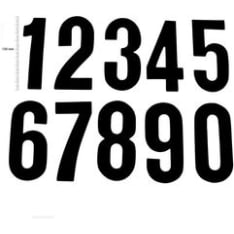 TMV Digits 150mm Black '0' (20pcs)