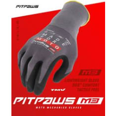 TMV Pitpaws gloves Black "Made for Moto" L