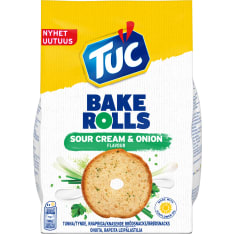 TUC Bake Rolls Sour Cream & Onion 150g leipälastut