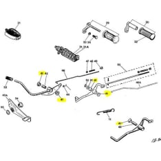Brake pedal Pusla, Nylon, Fell