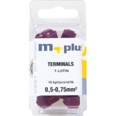 M+ punainen 0,5-0,75 mm2 10kpl t-liitin