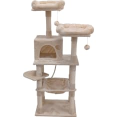 Pohjolan Lemmikkitarvike 143 cm, beige kissan kiipeilypuu