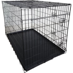 Pohjolan Lemmikkitarvike 121 x 74 x 80,5 cm XL black foldable pet cage