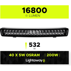 Lightaway Pro (16800 lm) 56cm kaareva lisävalo