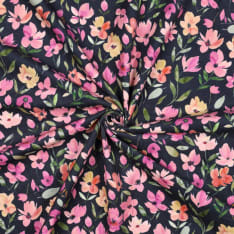 Flowers 143 cm corduroy fabric