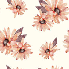 Flowers 150 cm ribbed collar