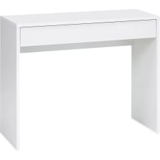 Pohjola Indoor 91x35x76 cm valkoinen meikkipöytä leveällä laatikolla