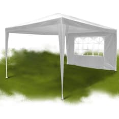 Pohjola Garden  3x4m PE valkoinen juhlateltta irrotettavilla sivuilla