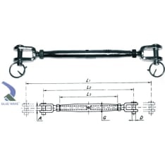 Vanttiruuvi M14 Kierteellä Aisi 316