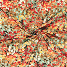 Flowers 150 cm stretch viscose fabric
