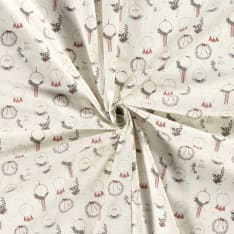 Joulukoristeet 145 cm puuvillapopliinikangas