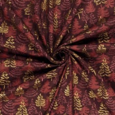 Joulupuut 145 cm puuvillapopliinikangas