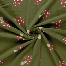 Mushrooms 150 cm terry crepe