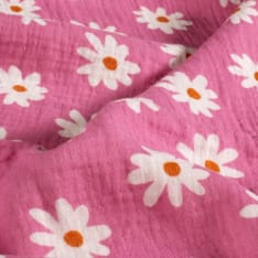Flowers 150 cm muslin fabric