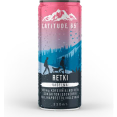 Latitude 65 Retki sugarfree energy drink with taste of rasberry 330 ml