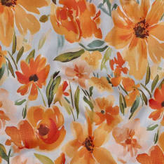 Flowers 138 cm cotton voile fabric