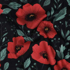 Flowers 148 cm cotton poplin fabric
