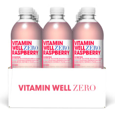 Vitamin Well Zero Raspberry 12x500ml hyvinvointijuoma