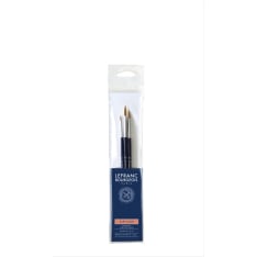 Lefranc & Bourgeois 3-piece round synthetic fiber short-handled brush assortment