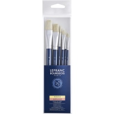 Lefranc & Bourgeois Louvre 6-piece hogweed short-handled brush assortment