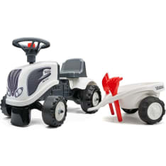 Falk Valtra kick tractor and trailer for 1-3 year olds