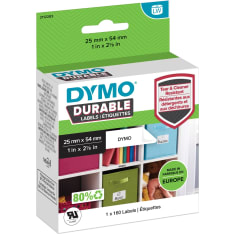DYMO® LabelWriter™ Durable 25mm x 54mm Small Multi-Purpose Labels white 1 Roll x 160 Labels