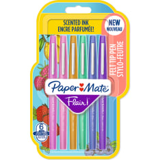 Papermate Flair  6kpl 0,7mm huopakynä tuoksuvalla musteella