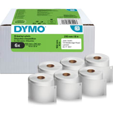 DYMO LabelWriter 102mm x 210mm 6 kpl etikettitarrarulla