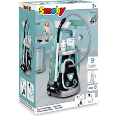 Smoby Cleaning Trolley & Vacuum Cleaner lasten leikkisiivouskärry ja pölynimuri