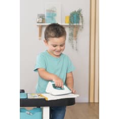 Smoby Rowenta Wash & Clean Laundry lasten leikkikodinhoitopöytä pesukoneella