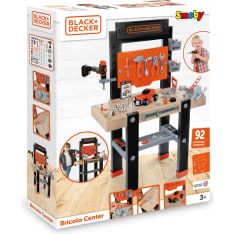 Smoby Black+Decker Bricolo Center Workbench lasten työkalupenkki + tarvikkeet