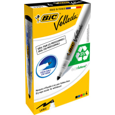 BIC Velleda 4kpl pyöreä kärkinen valkotaulutussi