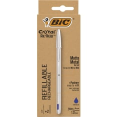 BIC Cristal ReNew kuulakynä + 2 täyttösäiliötä