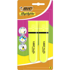 BIC 2 kpl keltainen korostuskynä