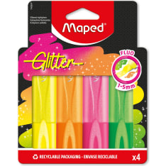 Maped 740247 highlighter fluo glitter x4 card