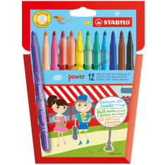 Stabilo Power fibre-tip pen 12 pcs wallet