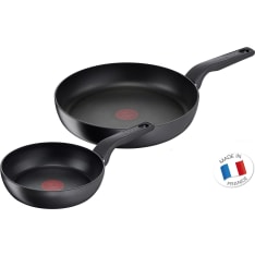 Tefal Hard Titanium Pro -paistinpannusetti 24 ja 28 cm, musta