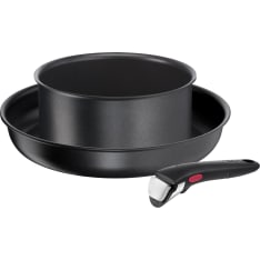 Tefal Ingenio Daily Chef musta 3-osainen keitto- ja paistoastiasarja