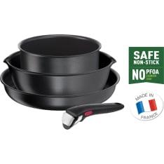 Tefal Ingenio Daily Chef musta 4-osainen keitto- ja paistoastiasarja