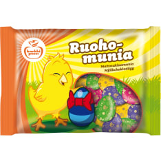 Karkkipussi Ruohomunia 96 g täytettyjä maitosuklaamunia