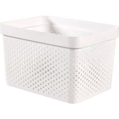 Curver Infinity Dots eco 17l white storage basket