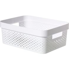 Curver Infinity Dots eco 11l white storage basket