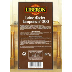 Liberon no 000 8kpl 7 g hienot teräsvillatyynyt