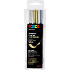 Uni Posca Marker brush 3 kpl PFC-350 sivellinkynäsetti