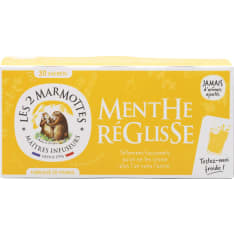 Les 2 Marmottes Organic Mint Licorice 30 ps herbal tea