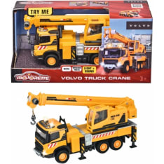Majorette Volvo Truck Crane nosturiauto valoilla ja äänillä