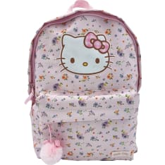 Hello Kitty rucksack with a front pocket and a pompom